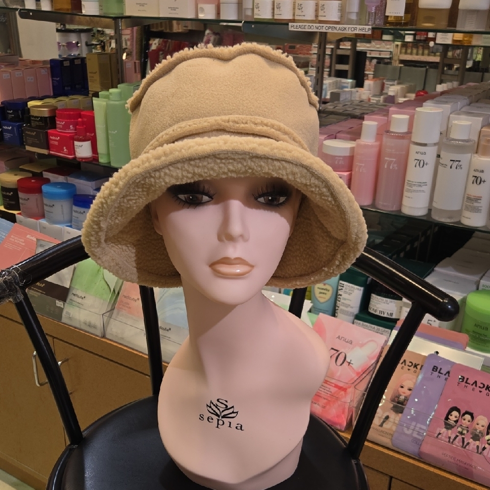 Tan Cozy Bucket Hat